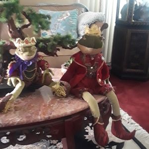 Christmas frogs (vintage)